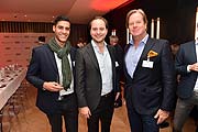 Abdula Hamed (Cleaner GmbH), Veranstalter Christoph Herzog, Andreas Baron von Mahlzan (Beteiligungen) beim Audi CEO & Start-up Dinner Foto: Hannes magerstädt)